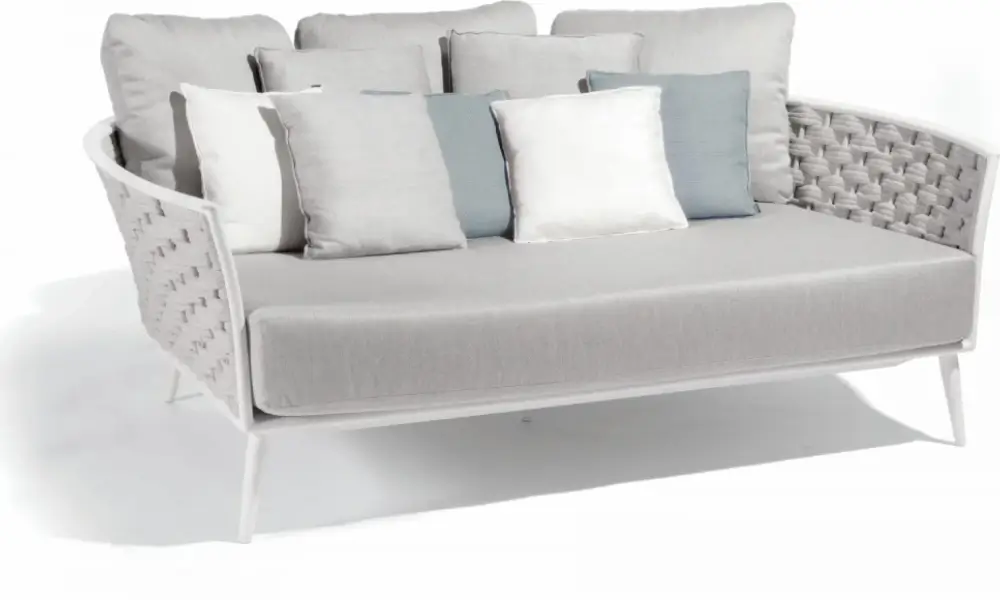 51 Cascade Daybed White Rope 45mm Silver