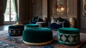 indoor poufs and ottomans