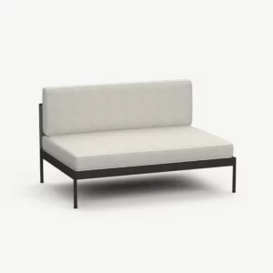 centered grey sectional sofa couch module Basket 353 + 333