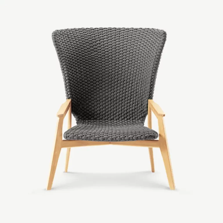 Knit High Back Lounge Armchair