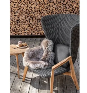 Knit High Back Lounge Armchair - Image 2