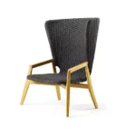 Knit High Back Lounge Armchair