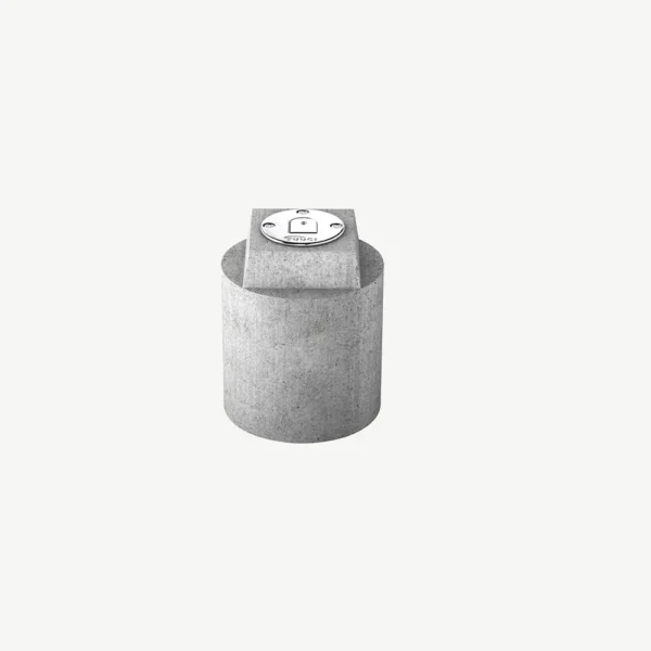 Stainless Steel Flush Mount Anchor with Concrete Cylinder