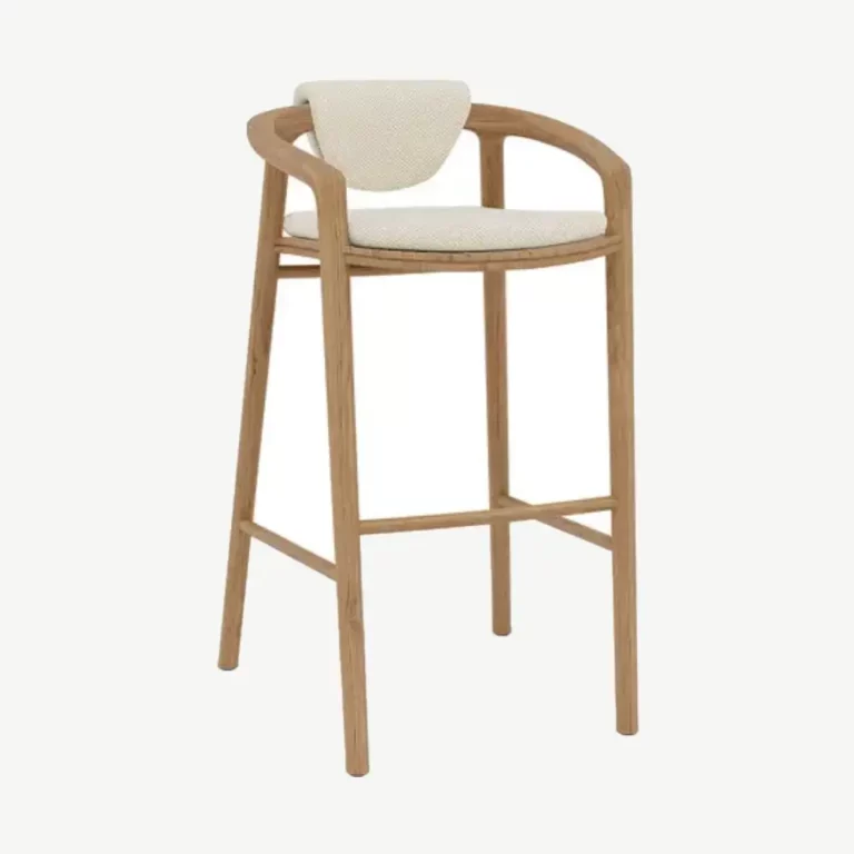 Solid Bar Stool With Back