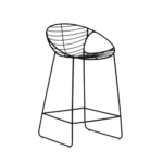 WIRE Low Bar Chair 1
