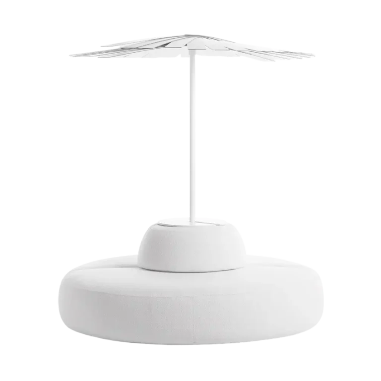 Ensombra Folding parasol poufs and side table