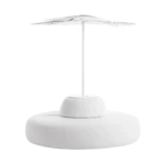 Ensombra Folding parasol, poufs and side table