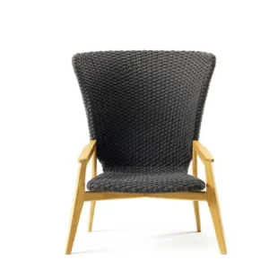 Knit High Back Lounge Armchair - Image 8
