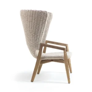 Knit High Back Lounge Armchair - Image 7