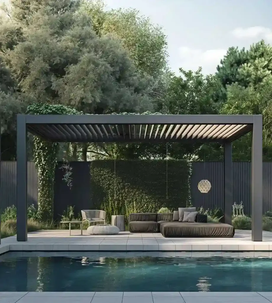 poolside pergola