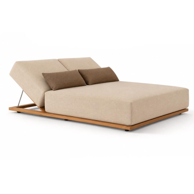 Morbido Double Sunbed | Adjustable Luxury Outdoor Chaise by Melaaura