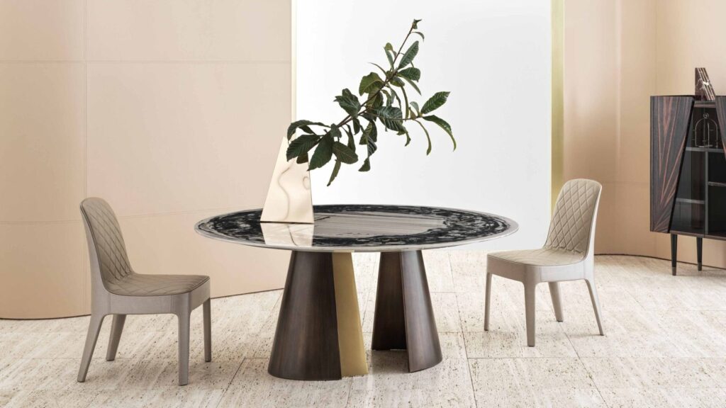 Absolute Round Dining Table by Rugiano