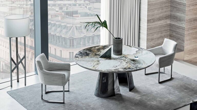 Absolute Round Dining Table by Rugiano