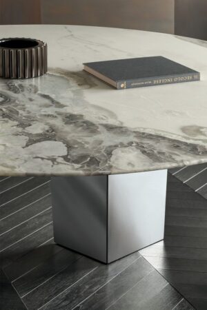 Blanco Round Dining Table by Rugiano