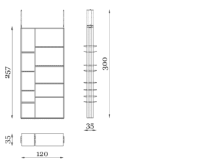 Frame Garden Outdoor Bookcase by Rugiano