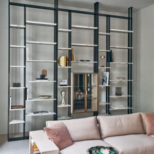 Frame Glass Bookcase by Rugiano