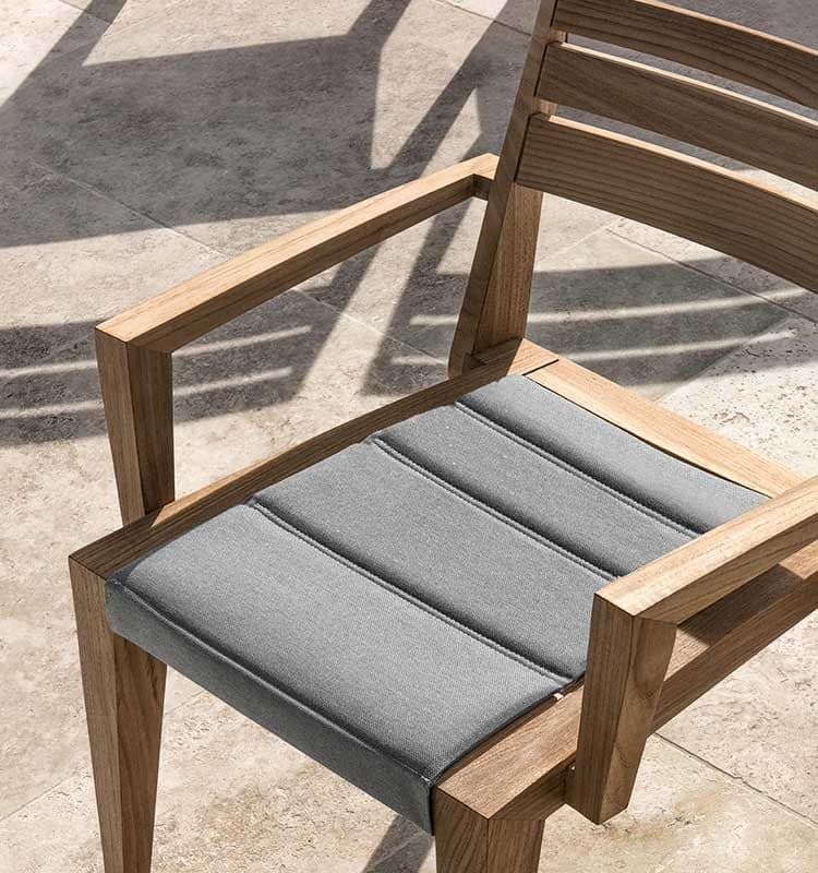Ribot Seat Cushion Dining Chair by Ethimo