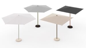 Brisa Round Folding Parasol by Gandia Blasco