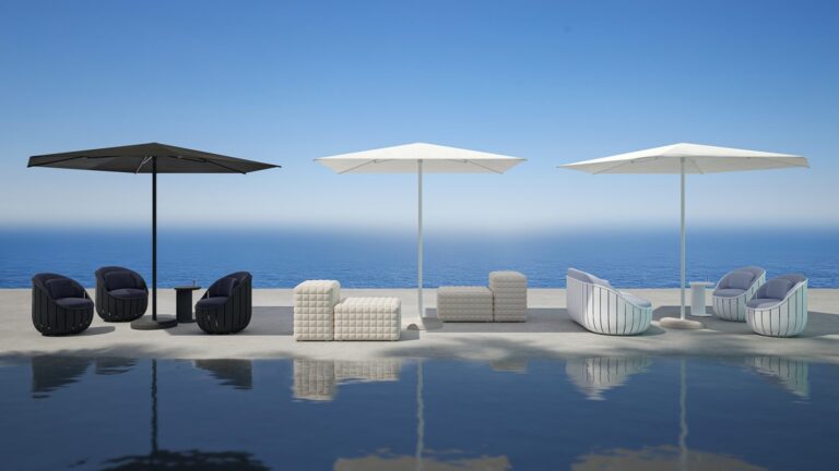 Brisa Round Folding Parasol by Gandia Blasco