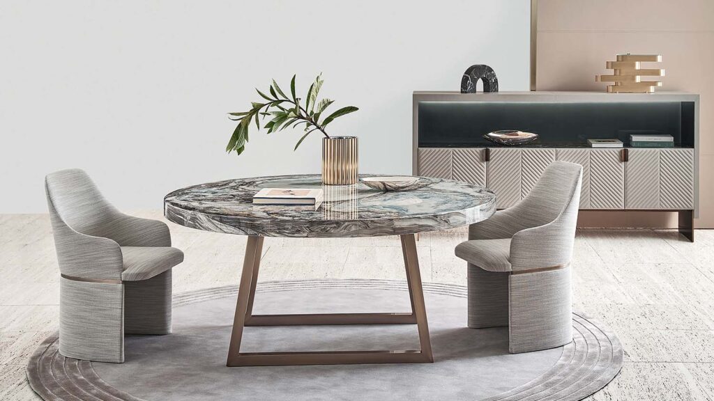 Decoro Round Dining Table by Rugiano
