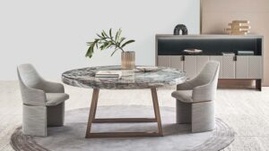 Decoro Round Dining Table by Rugiano