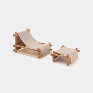 Hos Deckchair and Stool Set by Gandia Blasco