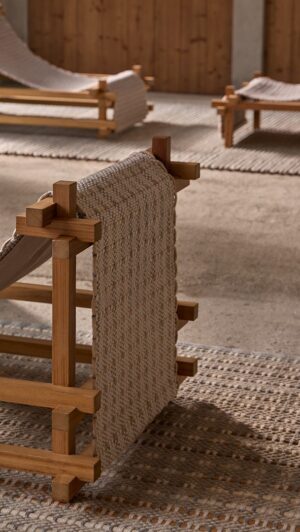 Hos Deckchair and Stool Set by Gandia Blasco