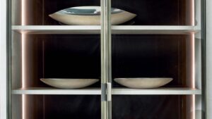 Iole High Glass Cabinet by Rugiano