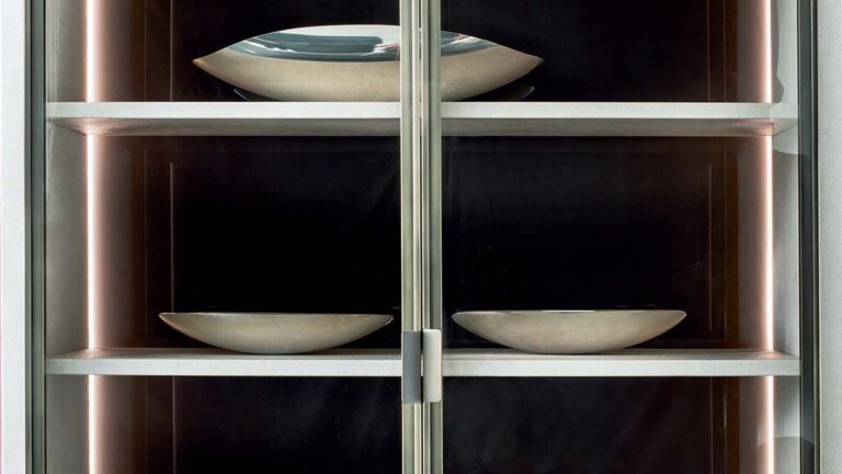 Iole High Glass Cabinet by Rugiano