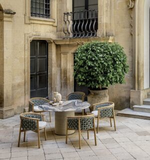 Patio Round Dining Table by Ethimo