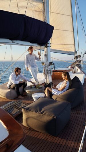 Sail Square Pouf by Gandia Blasco