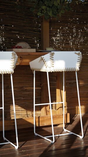 Textile High Stool by Gandia Blasco