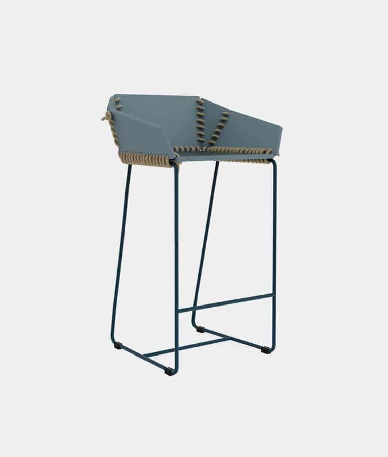 Textile High Stool by Gandia Blasco