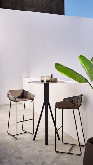 Textile High Stool by Gandia Blasco