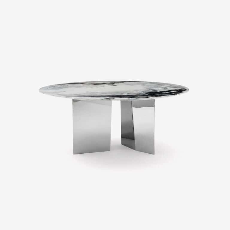 Blanco Round Dining Table by Rugiano