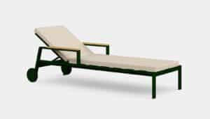 Timeless Chaise Lounge With Wheels by Gandia Blasco