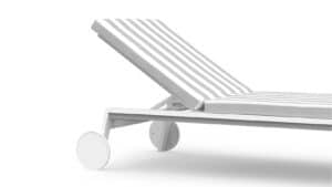 Timeless Chaise Lounge With Wheels by Gandia Blasco