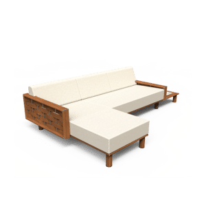 Luma Sofa with Left Chaise and Right Plinth Table - Image 2