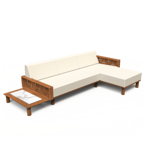 Luma Sofa with Right Chaise and Left Plinth Table - Image 2