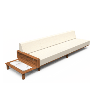Luma Left Arm Sectional with Plinth Table