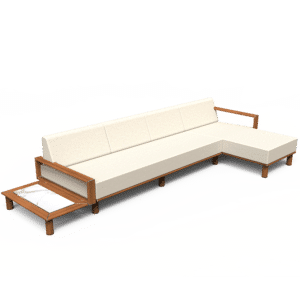 Horizon Sofa with Right Chaise & Left Plinth Table