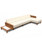 Luma Sofa with Right Chaise and Left Plinth Table