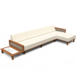 Sail Sofa with Right Chaise & Left Plinth Table