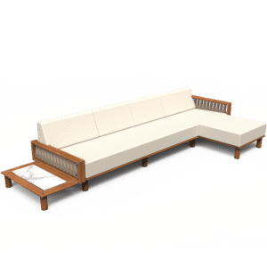 Sail Sofa with Right Chaise & Left Plinth Table