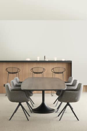 Central Faux Elyps Dining Table - Image 3