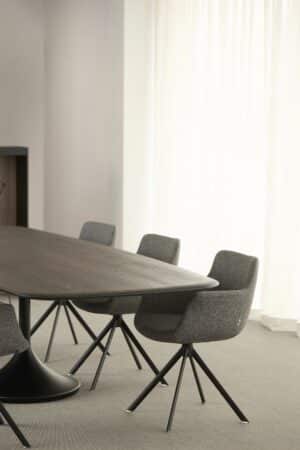 Central Faux Elyps Dining Table - Image 4