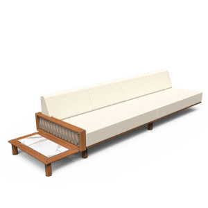 Sail Left Arm Sectional with Plinth Table