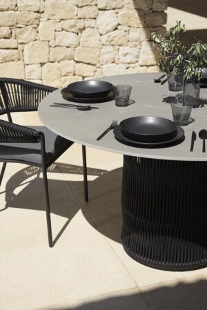 Weave Woven-Base Dining Table