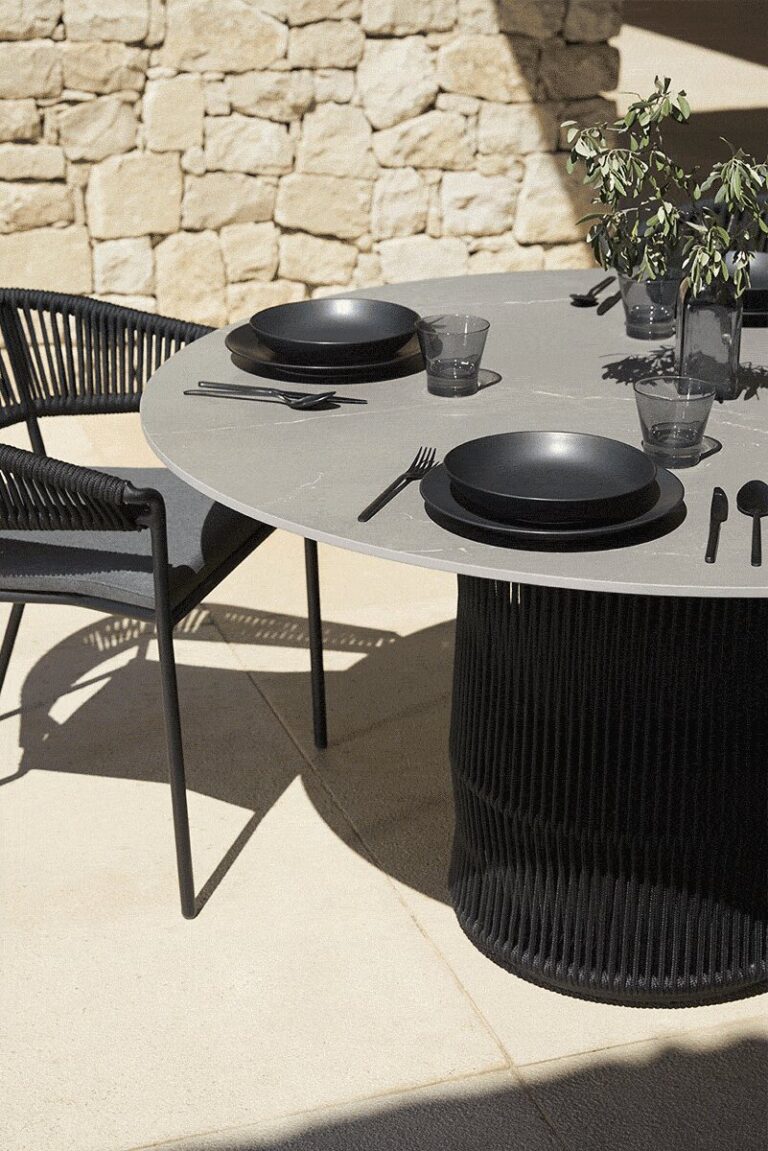Weave Woven-Base Dining Table