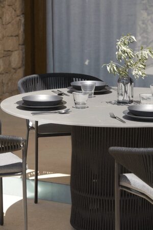 Weave Woven-Base Dining Table
